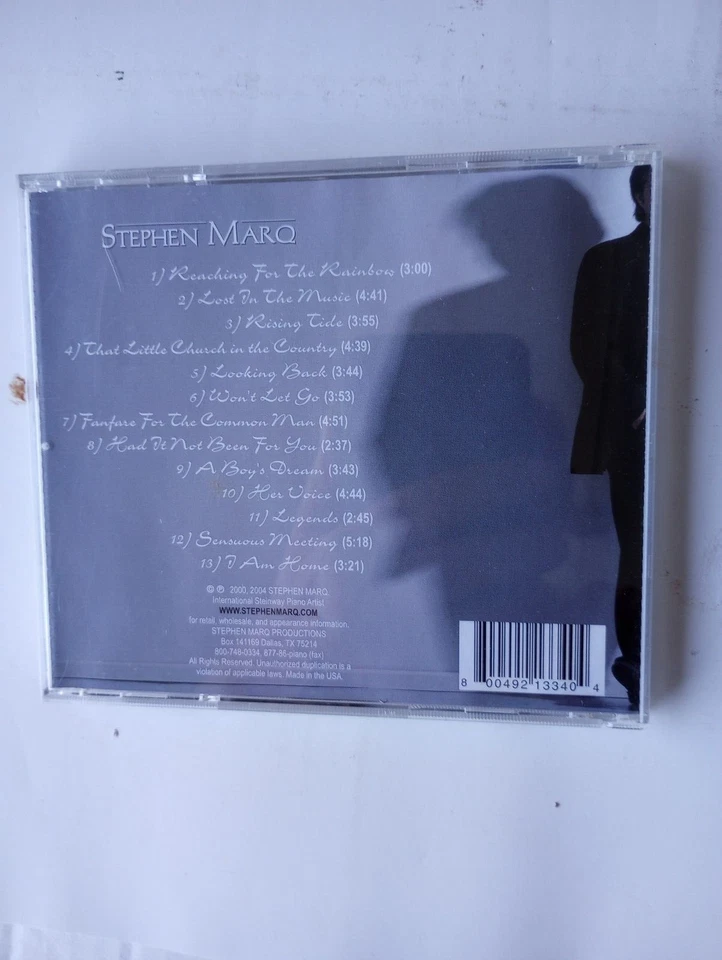 HAND SIGNED Stephen Marq Lost in Music CD 2004 Autographed. In Box 8 - Image 2 of 2