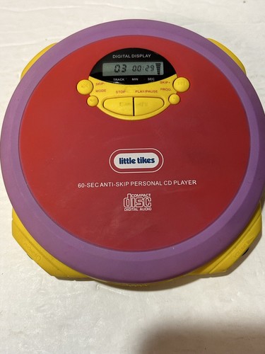 Little Tikes 60-Second Anti-Skip Personal CD Player  Yellow Purple Red WORKS - Picture 1 of 5