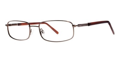 MODERN OPTICAL JAZZ UNISEX METAL EYEGLASSES 54-18-145 BROWN WITH SOFT CASE