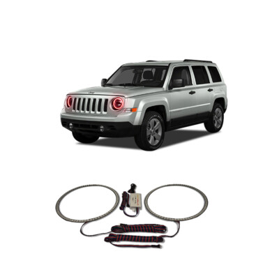 Bright Red Angel Eye Headlight Halo kit for Jeep Patriot 07-16