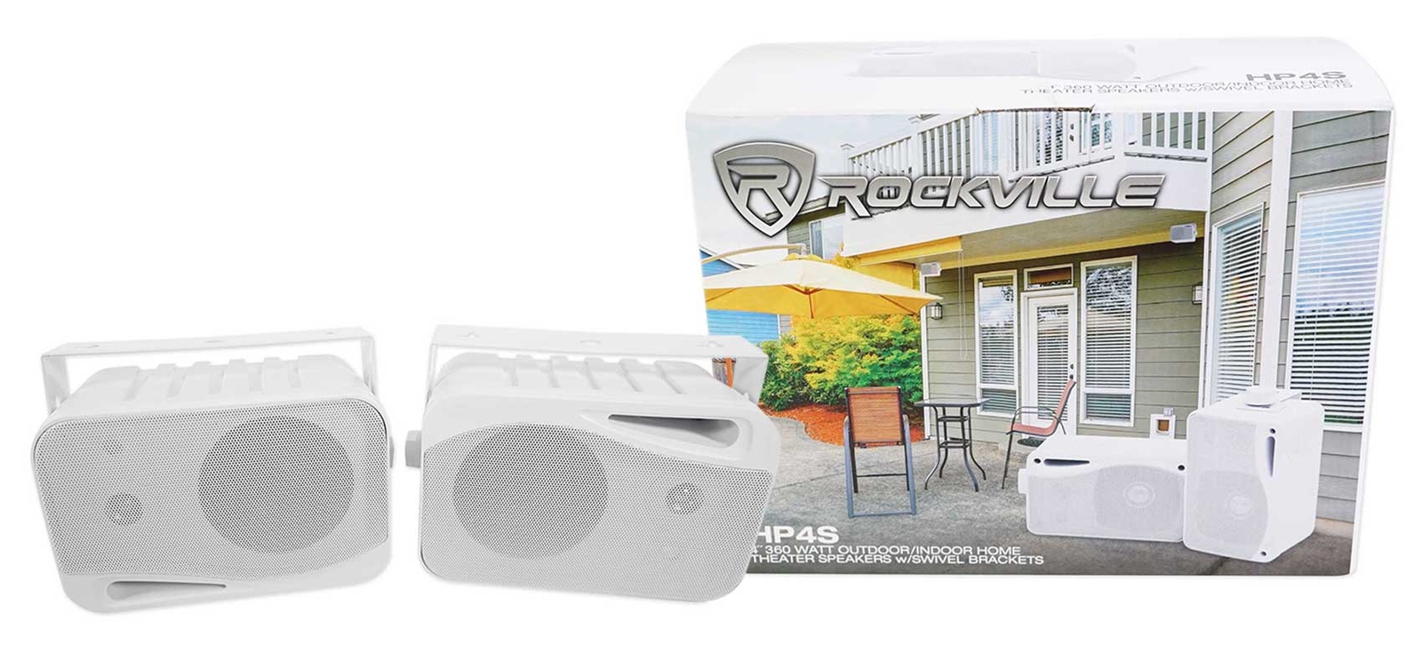 8 Морские коробчатые колонки Rockville HP4S 4 с поворотным кронштейном для лодок