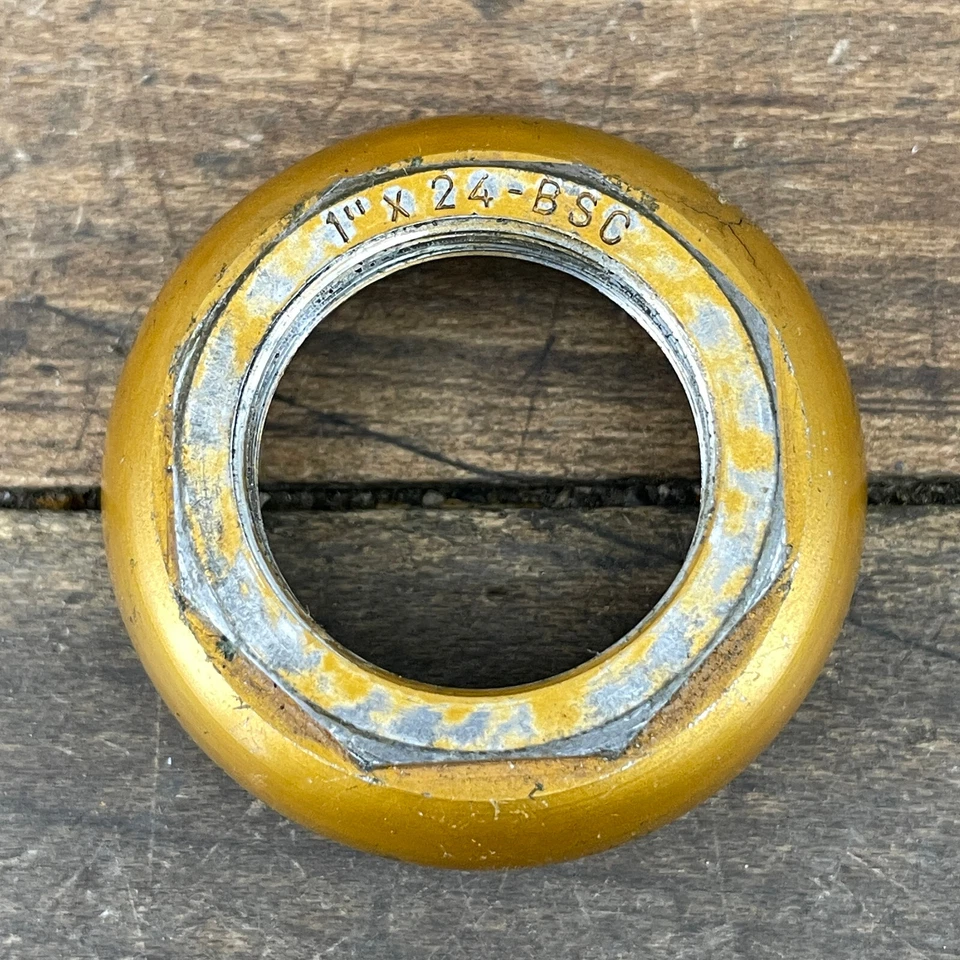 Vintage Omas Headset Gold PARTS CRACK BSC 1" 26.5 30.0 mm Italy 1980s Road Bike - Image 4 of 4