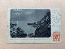 C) Cartolina formato piccolo Varenna Lecco Vezio 1902 