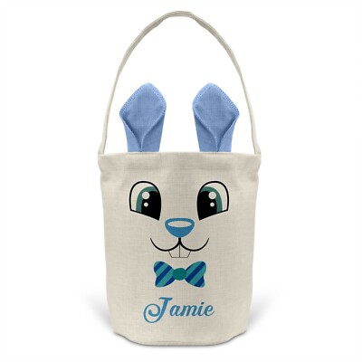 Personalisierte Osterei Tragetasche Korb Eimer Leckerli Schokolade Hase Kaninchen Geschenk D3
