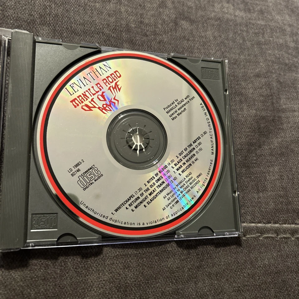 MANILLA ROAD - Out Of The Abyss CD (1988 Leviathan, US) Original 1st pressing Foto 3 de 4