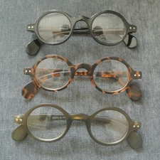 Vintage Round Reading Glasses Full Rim Readers Retro +100 +150 +125 +150 +175 +5