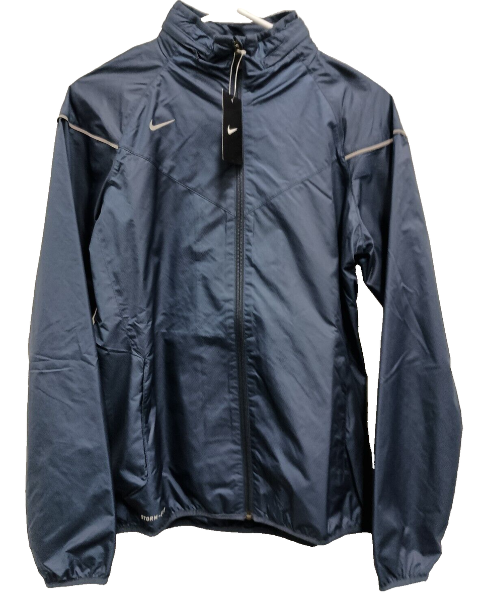 Nike Storm Fit Womens Windbreaker Jacket Small Navy Full Zip
