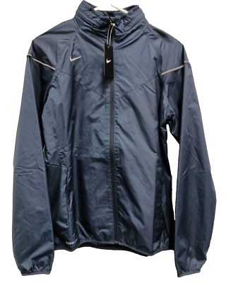 Nike Storm Fit Womens Windbreaker Jacket Small Navy Full Zip