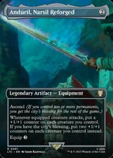1 x Anduril, Narsil Reforged - Foil - Borderless - Commander: The Lord of the Ri