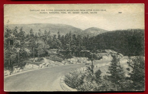 Acadia Mt Desert National Park Cadillac Flying Squadron Mountains Maine Postcard