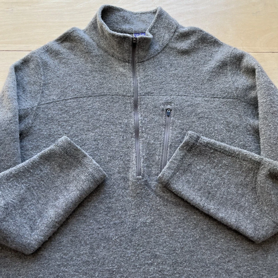 Chaqueta de Lana Ibex X-Grande Marrón Media Cremallera Ropa Exterior de Invierno Foto 4 de 4