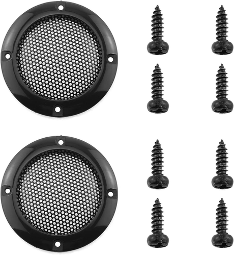 3-Inch Speaker Cover 2PCS Black Metal Mesh Grille Woofer Tweeter Grill Guards
