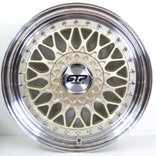 4x GTP WHEELS 072 7x16" 4x100/108 ET35 73.1 Champagner poliert TÜV Gutachten