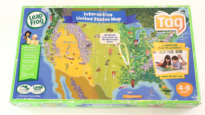 Leap Frog Tag Interactive United States Double Sided Map ONLY 35 x20 