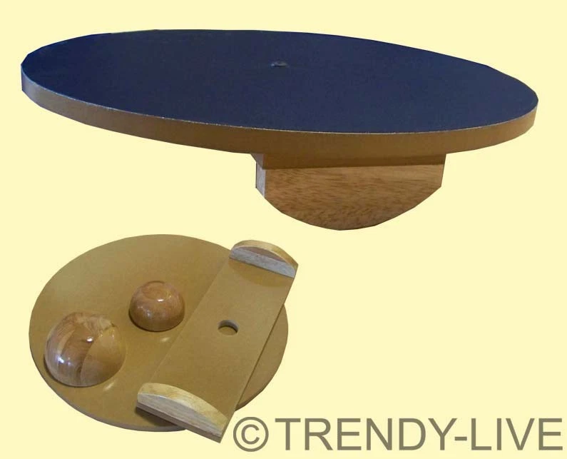 Therapiekreisel Sportkreisel Reha Balance Board Set Holz ⌀ 45 cm