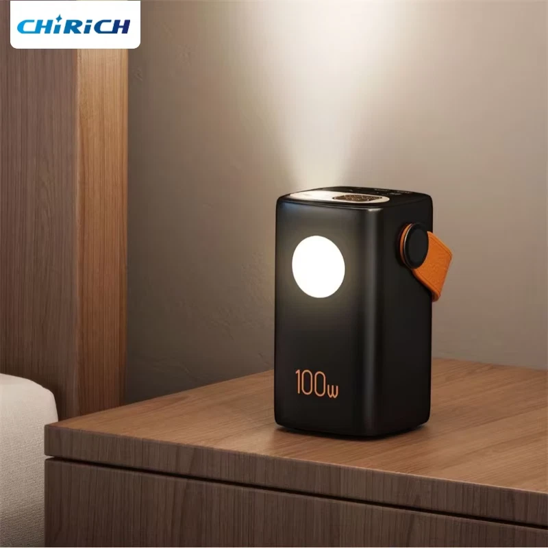 Power Bank Charger Battery PD100W Fast  Laptop Phone Backup Flashlight  5 ports