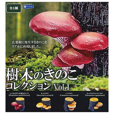 Tree mushroom collection Mascot vol1 Capsule Toy 4 Types Full Comp Set Gacha New