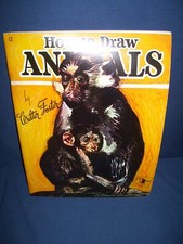 Vintage How To Draw Animals Walter Foster Large Softcover