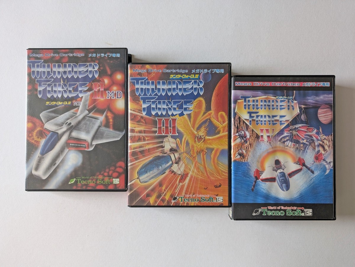 Mega Drive Thunder Force 2 3 4 Set II III IV Lot MD SEGA Mega Drive Thunder Force 2 3 4 Set II III IV Lot MD SEGA