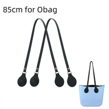 1 Pair Long flat Handles for Obag PU Leather Shoulder Straps O bag accessories