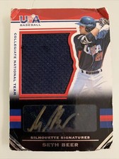 Seth Beer 2017 Panini Card #2.  USA Baseball Collegiate National Team 60/79 Auto