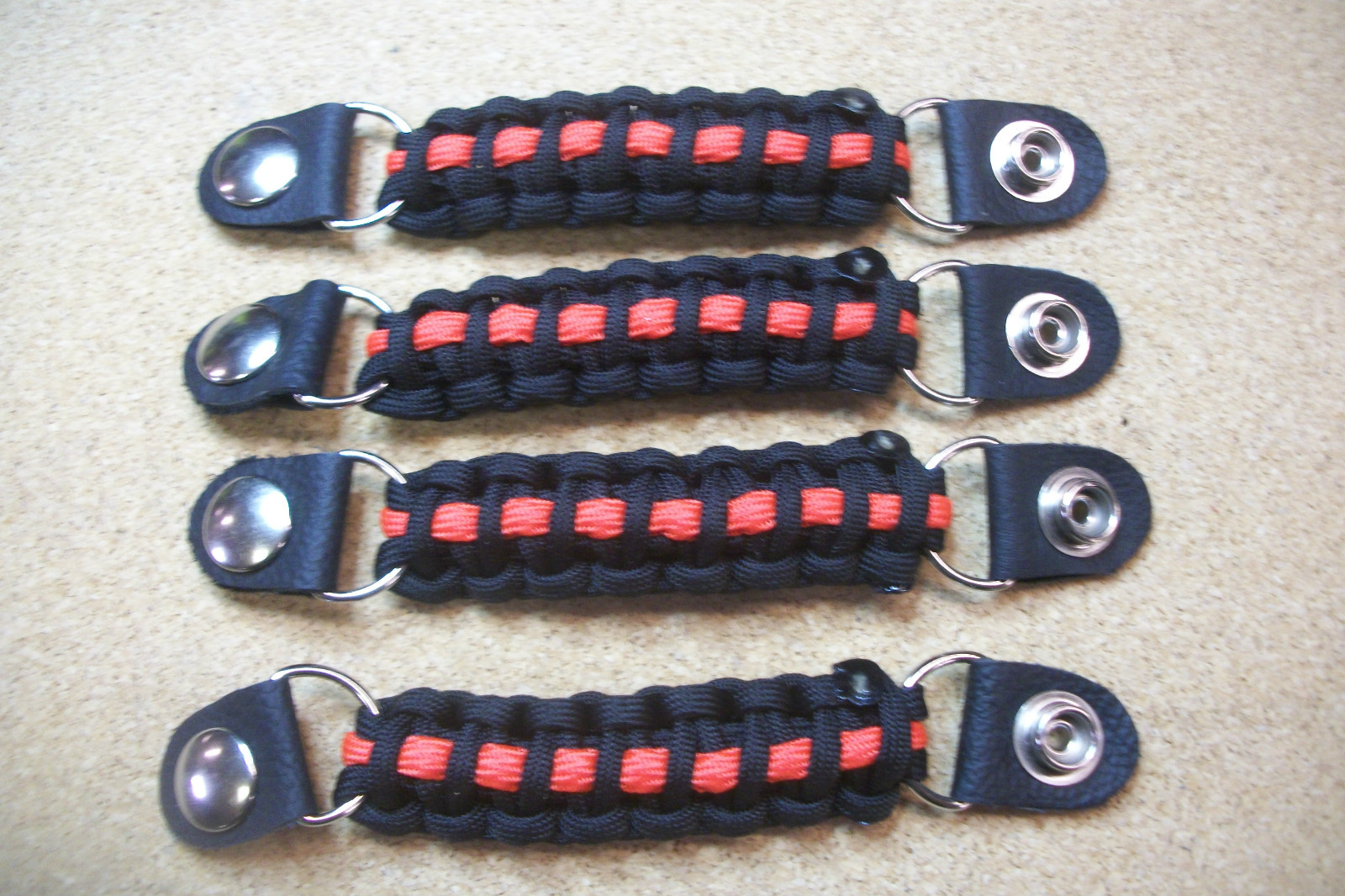Vest extenders paracord Light weight THE THIN ORANGE LINE Set of 4. By