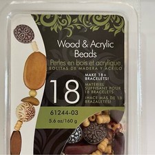 Wood and Acrylic Bead Kit for Bracelets or Necklaces Crafts Creating