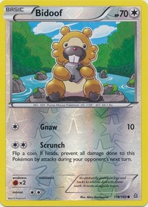 Bidoof 116/160 XY Primal Clash REVERSE HOLO PERFECT MINT! Pokémon