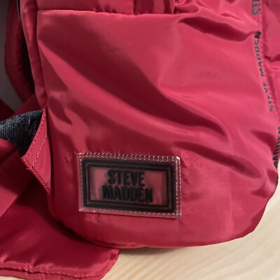 Steve Madden NWT RED  w/BLACK Steve Madden LOGO BPERTH comes with a zipper pouch Steve Madden | Bags | Steve Madden Nwt Red Wblack Steve  main image 3