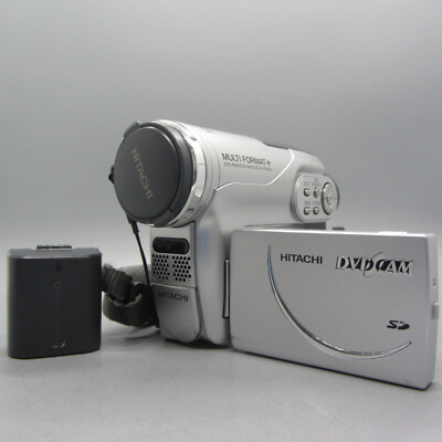 Hitachi DVDCAM DZ-BX35E Handheld DVD-RW Camcorder Silver Tested