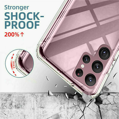 For Samsung S25/S24/S23/S22/Note20 360 Fullbody Screen Cover Clear TPU+PC Case
