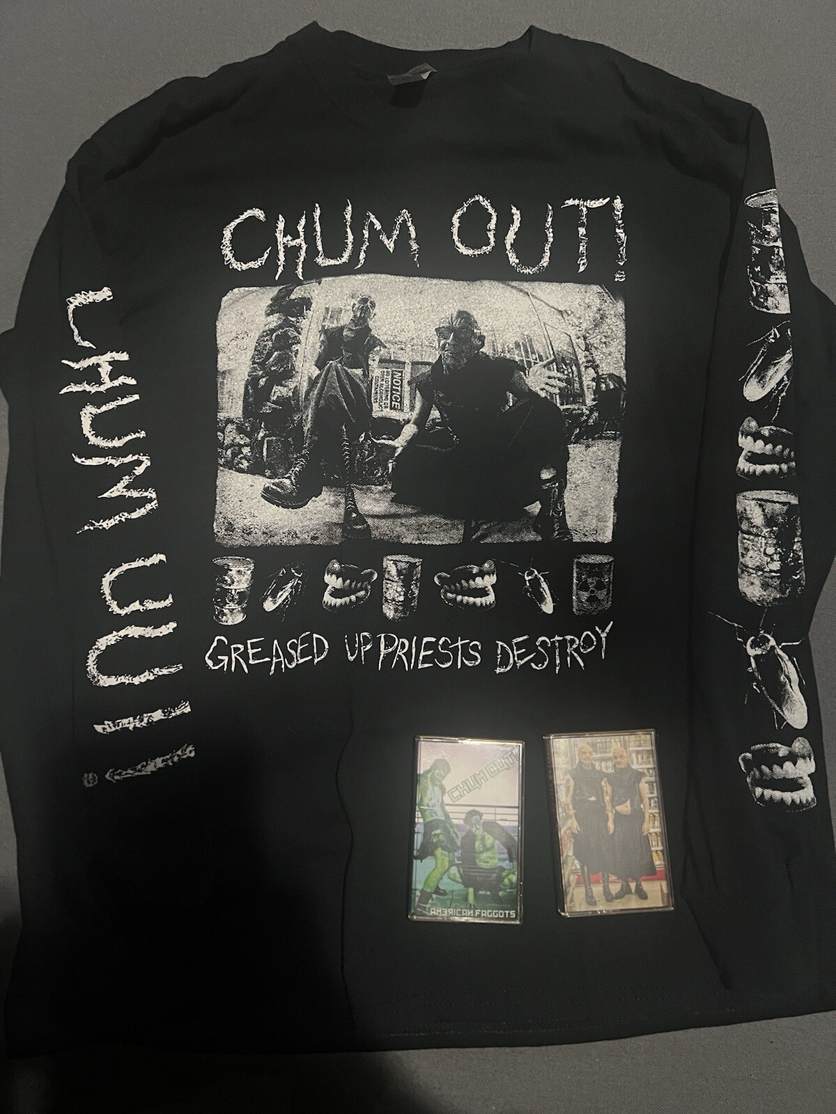 Chum Out T Shirt & Both Cassettes(sweatband Records) Gwar Cancer Christ SOLD OUT