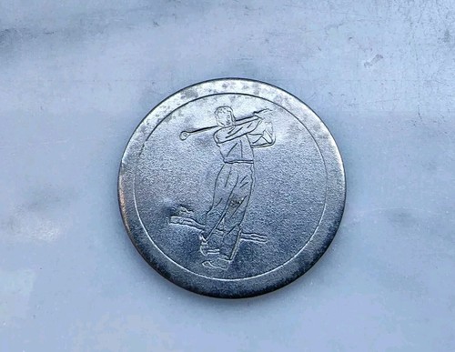 Vintage Silver Tone Golf Token Swinging Golfer Arcade or Ball Marker | eBay