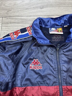 FC BARCELONA 1995 1997 TRAINING FOOTBALL JACKET KAPPA SIZE 10