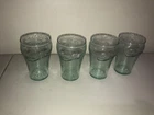 4 Vintage Glass Coca Cola Glasses Small