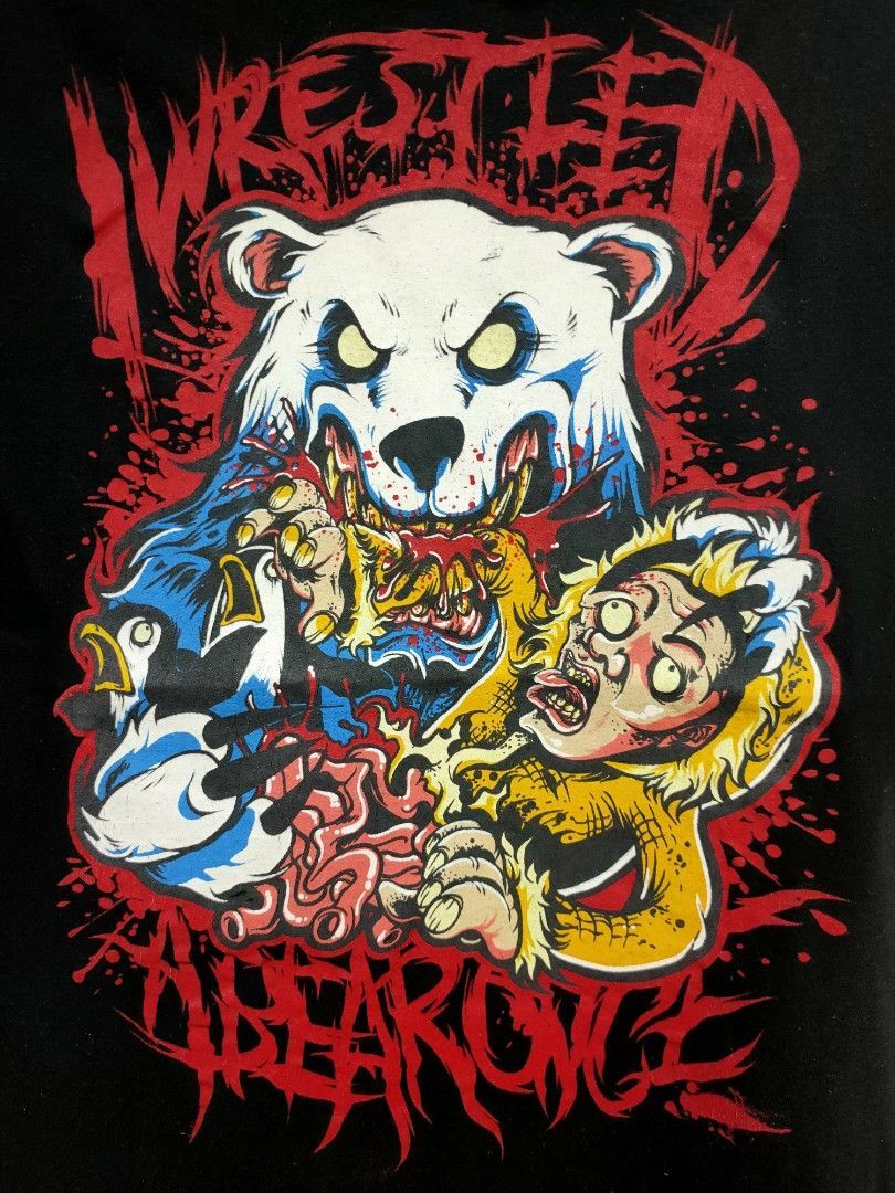 I WRESTLED A BEAR ONCE BAND Cotton Unisex T-shirt S-5XL