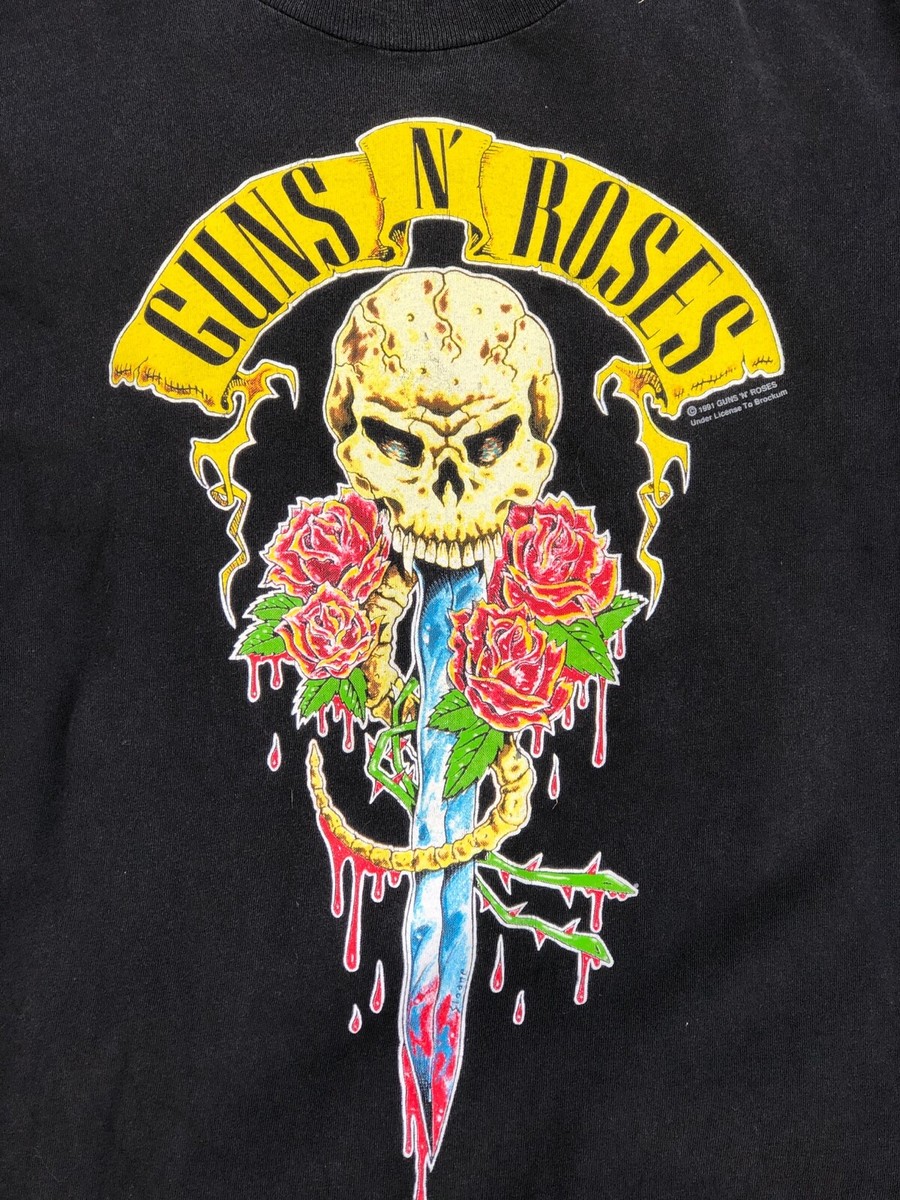 Vintage 1991 Gun's N Roses Band T shirt size Large music tees