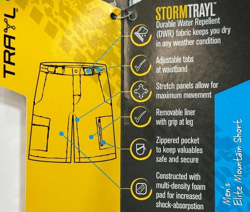 Trayl Men's Elite Ryde Mountain Short- Caviar Plaid, Small - Picture 8 of 15