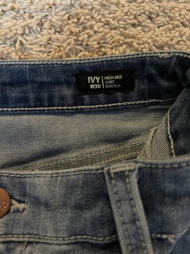 Original David Bitton Azul Búfalo Jean Vaquero Falda Lápiz Talla 30 - Imagen 2 de 7