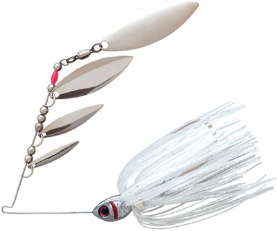 Booyah BYSS38609 Super Shad Quad Blade Spinnerbait 3/8 oz Pearl