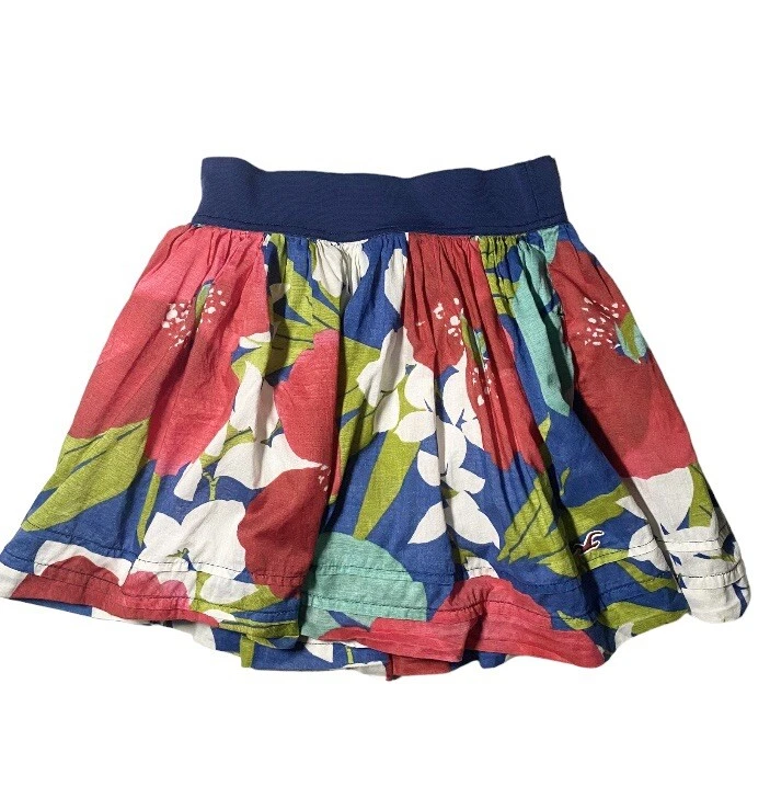 Hollister Juniors Stretch Floral Tropical Skirt Elastic Waist Sz XS Lined - Image 2 of 4