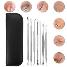 7Pcs Blackhead Acne Comedone Pimple Blemish Extractor Remover NeedleTool Kit Set