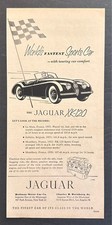 1954 Jaguar XK-120 Convertible art "World's Fastest Sports Car" vintage print ad