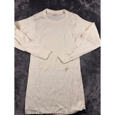 Northwest Territory Mens XL Thermal Shirt Waffle Knit Cotton Cream Made in USA