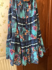 ROMAN GYPSY STYLE FUN COTTON SKIRT,SIZE 18 FULLY LINED, 36" LENTH.IDEAL HOLIDAYS