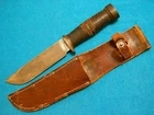 VINTAGE WW2 CATTARAUGUS 225Q US MILITARY COMBAT FIGHTING SURVIVAL BOWIE KNIFE EC