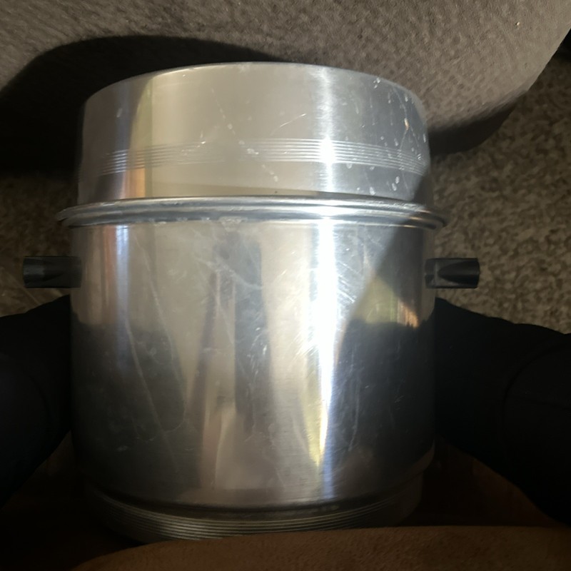 Vintage Aluminum west bend baby bottle warmer complete nice condition 