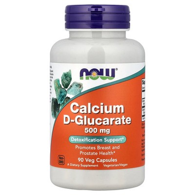 Now Foods Calcium D-Glucarate 500 mg 90 Veggie Caps GMP Quality Assured, Vegan,