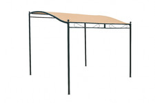 VERANDA DA PARETE 2,50X3X2,50 GAZEBO DA APPOGGIO ACCIAIO PALI MM.40 TOP ECRU'