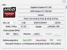 Scheda video Fujitsu ATI Sapphire Radeon R7 340 -  2 GB GDDR5  - DVI, DP   PCI-E